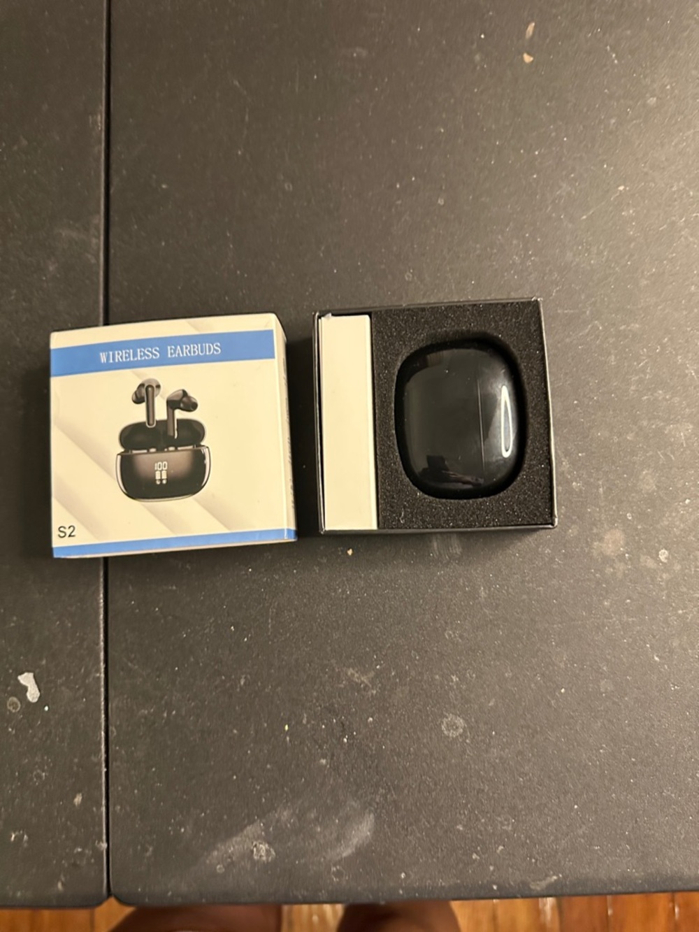 Wireless Earbuds Charging Case with Box - Black